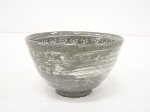 京焼　浅見与し三造　刷毛目茶碗